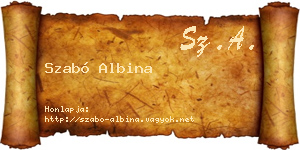 Szabó Albina névjegykártya